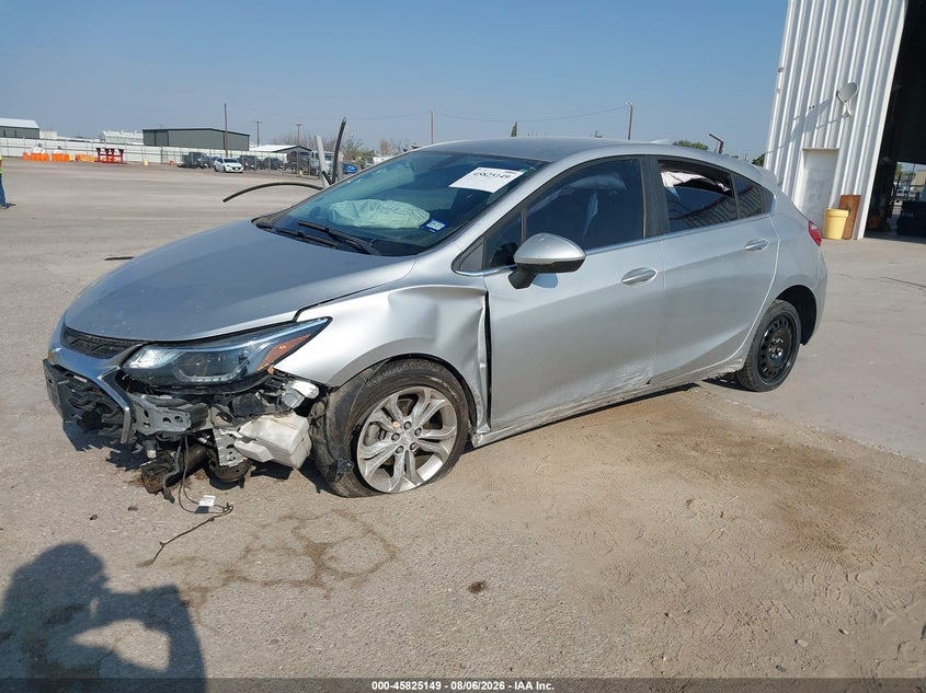 Vin: 3g1be6sm6ks560610, lot: 46324030, chevrolet cruze lt 20192