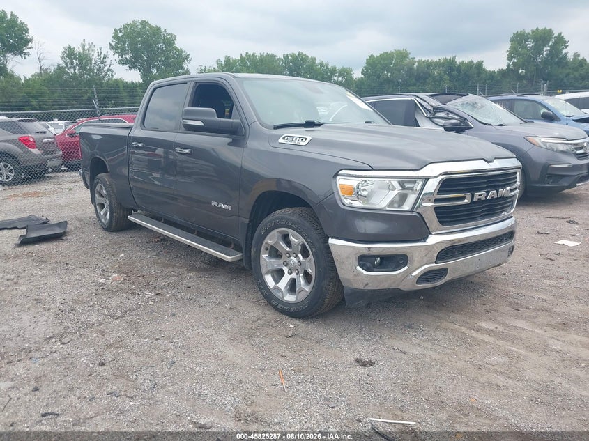 Vin: 1c6srfmt6kn922775, lot: 46324168, ram 1500 big horn/lone star  4x4 6'4 box 2019 img_1