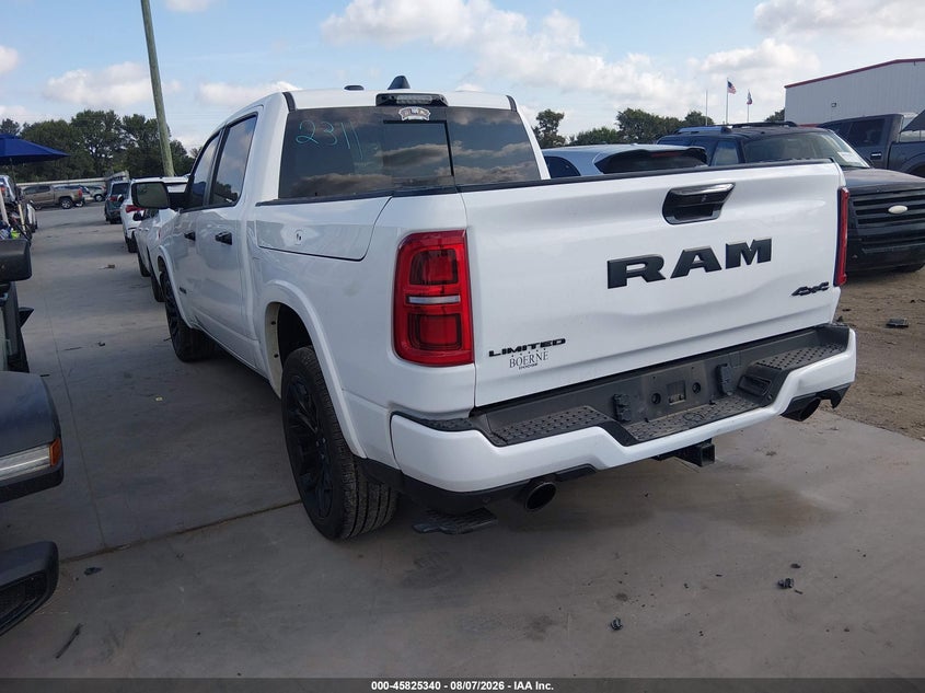 Vin: 1c6srfhpxsn672311, lot: 46324221, ram 1500 limited  4x4 5'7 box 20253