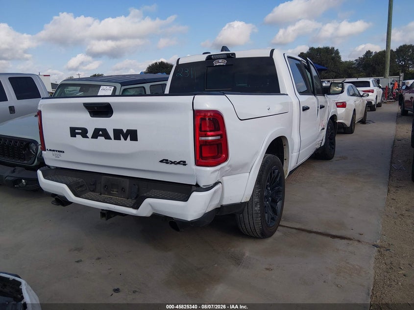 Vin: 1c6srfhpxsn672311, lot: 46324221, ram 1500 limited  4x4 5'7 box 20254