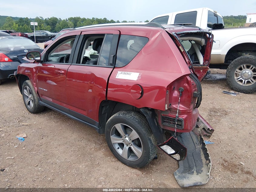 Vin: 1c4njcea6gd806885, lot: 46324245, jeep compass high altitude edition 20163