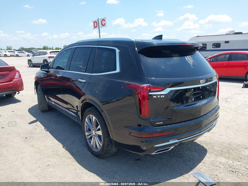 Vin: 1gykpdrs6sz126498, lot: 46324345, cadillac xt6 awd premium luxury 20253