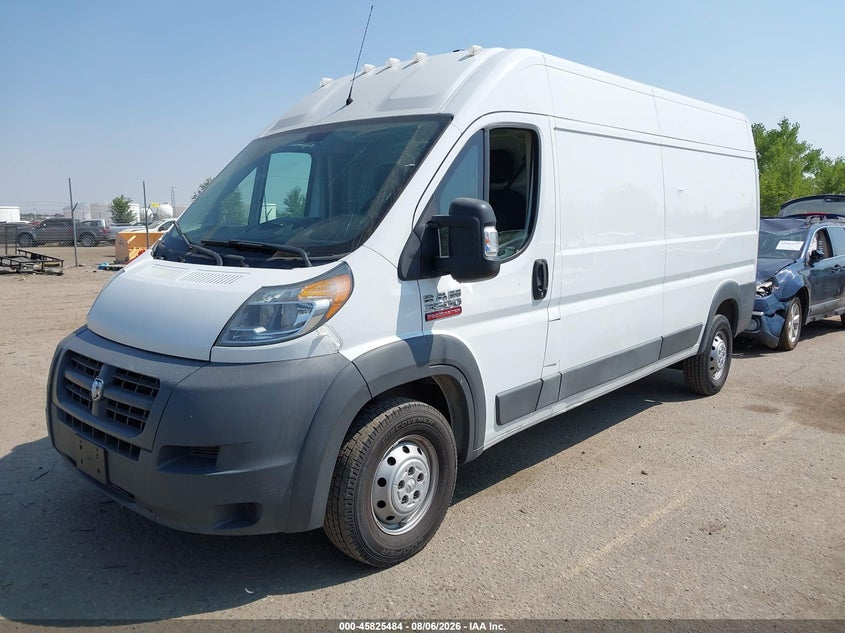 Vin: 3c6urvhd9fe510480, lot: 46324365, ram promaster 3500 high roof 20152