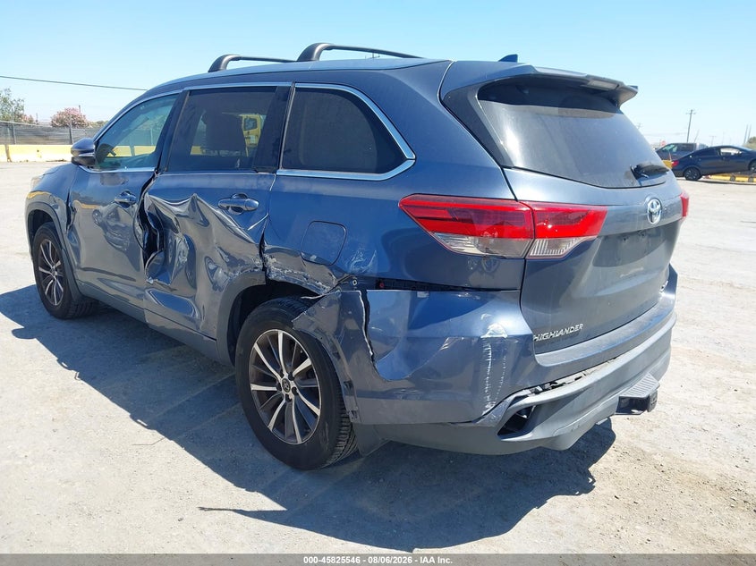 Vin: 5tdjzrfh8js850274, lot: 46324427, toyota highlander xle 20183