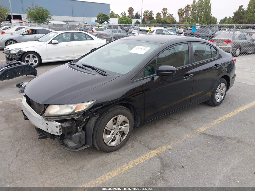 Vin: 19xfb2f51ee248405, lot: 46324688, honda civic lx 20142