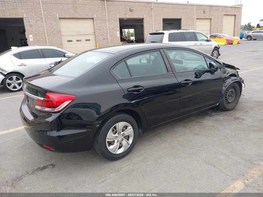 Vin: 19xfb2f51ee248405, lot: 46324688, honda civic lx 20144