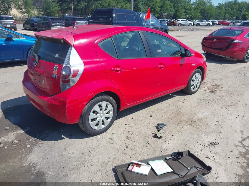 Vin: jtdkdtb36e1568387, lot: 46324696, toyota prius c two 20144