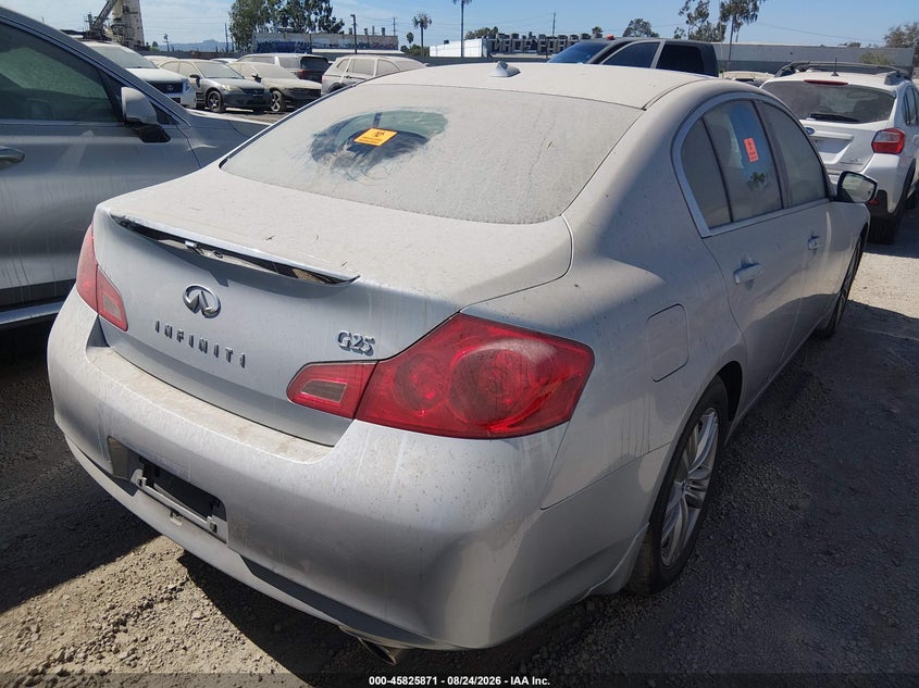 Vin: jn1dv6ap9cm811801, lot: 46324752, infiniti g25 journey 20124