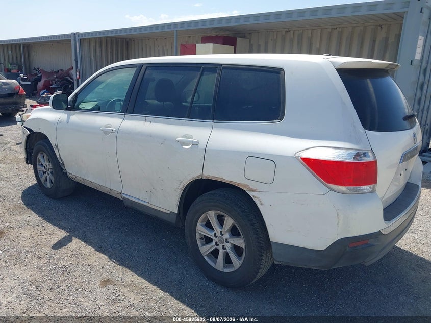 Vin: 5tdza3eh0cs021386, lot: 46324803, toyota highlander 20123