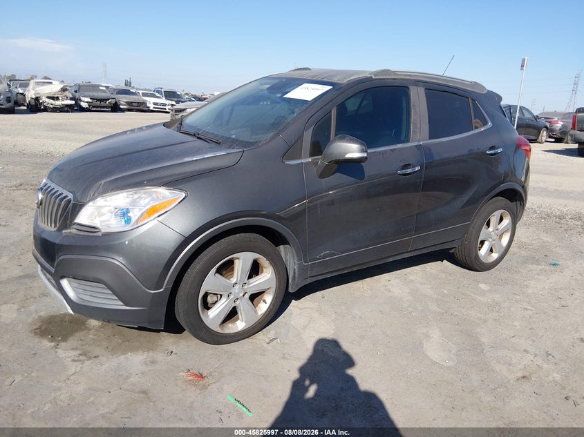Vin: kl4cjasb8gb521796, lot: 46324878, buick encore 20162