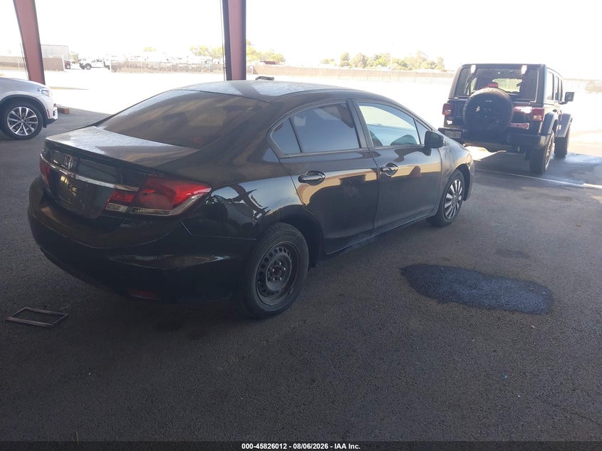 Vin: 19xfb2f54ee249077, lot: 46324893, honda civic lx 20144
