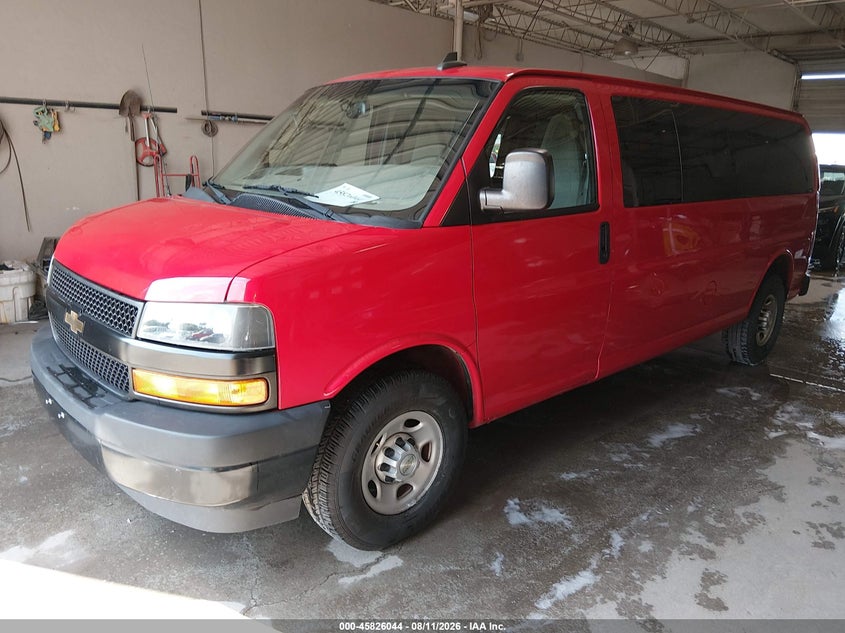 Vin: 1gazgnfp2l1256376, lot: 46324925, chevrolet express passenger rwd 3500 extended wheelbase ls 20202