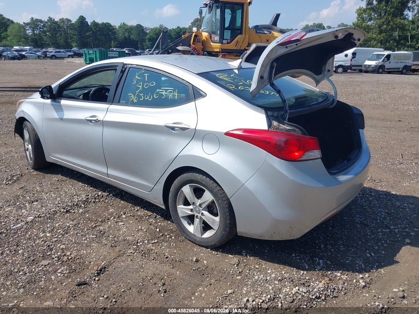 Vin: kmhdh4ae9du859772, lot: 46324926, hyundai elantra gls 20133