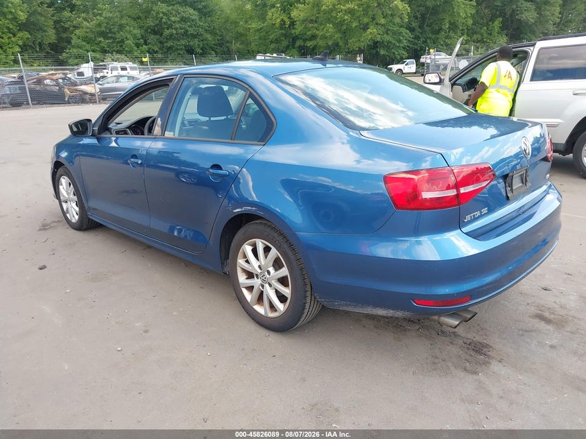 Vin: 3vwd17aj7fm239840, lot: 46324970, volkswagen jetta 1.8t se 20153