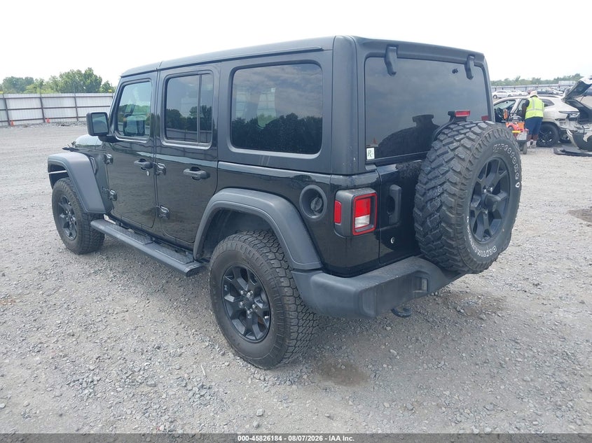 Vin: 1c4hjxdg8lw188932, lot: 46325065, jeep wrangler unlimited willys 4x4 20203