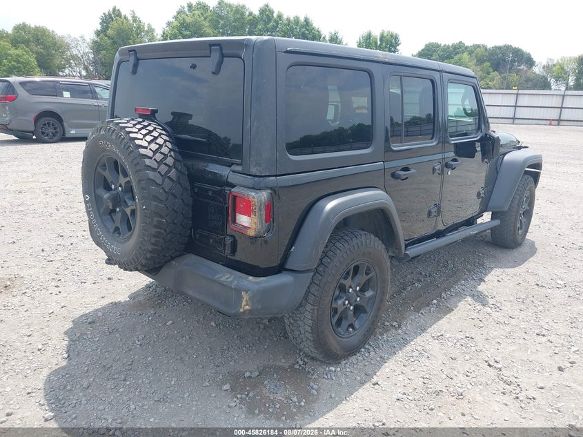 Vin: 1c4hjxdg8lw188932, lot: 46325065, jeep wrangler unlimited willys 4x4 20204