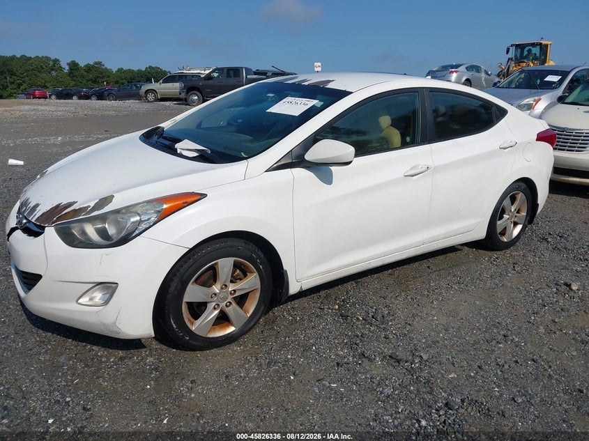 2012 Hyundai Elantra, Обычный износ, IAAI, VIN 5NPDH4AE5CH145635 — фото 2