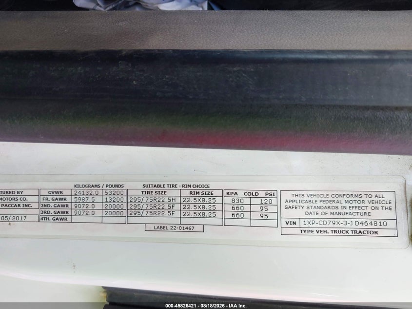 2018 PETERBILT 567 auction photo 8