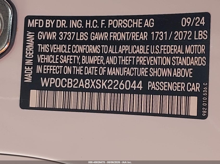 PORSCHE 718 BOXSTER - zdjęcie 9