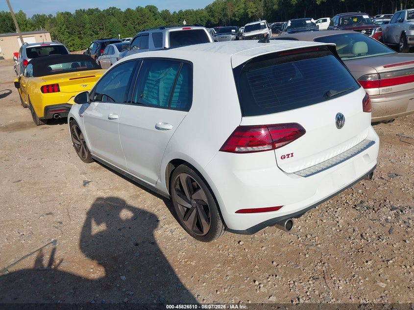 Vin: 3vw6t7au7km029715, lot: 46325411, volkswagen golf gti 2.0t autobahn/2.0t rabbit edition/2.0t s/2.0t se 20193