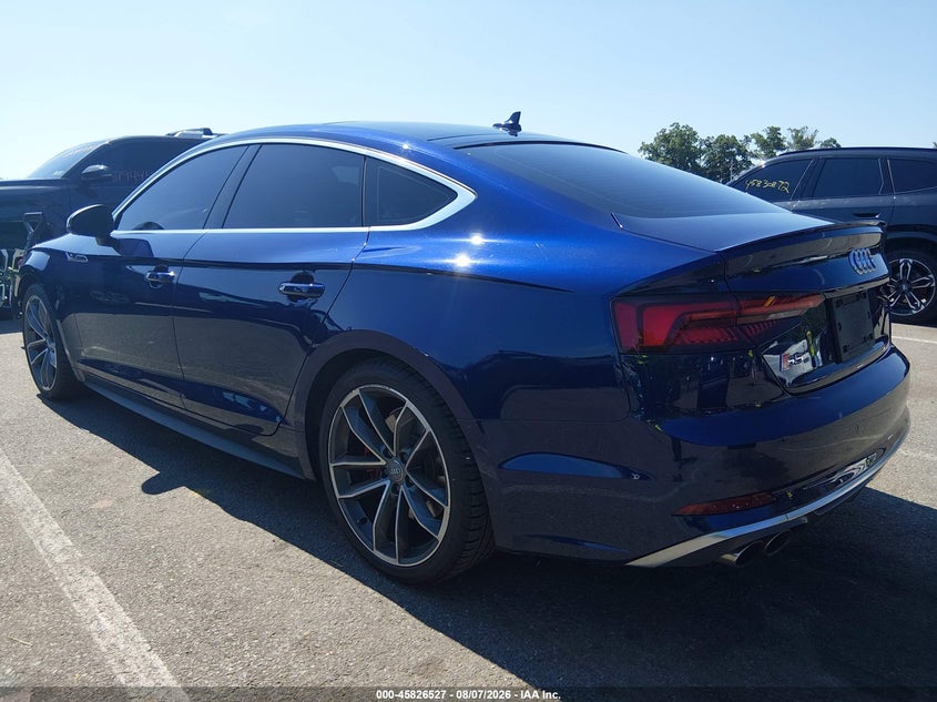 Vin: waub4cf55ja097240, lot: 46325428, audi s5 3.0t premium plus 20183