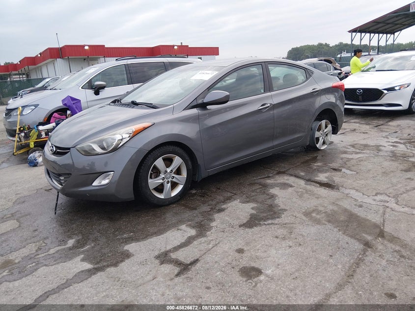 2013 Hyundai Elantra Gls, Перёд и зад, IAAI, VIN 5NPDH4AEXDH432504 — фото 2
