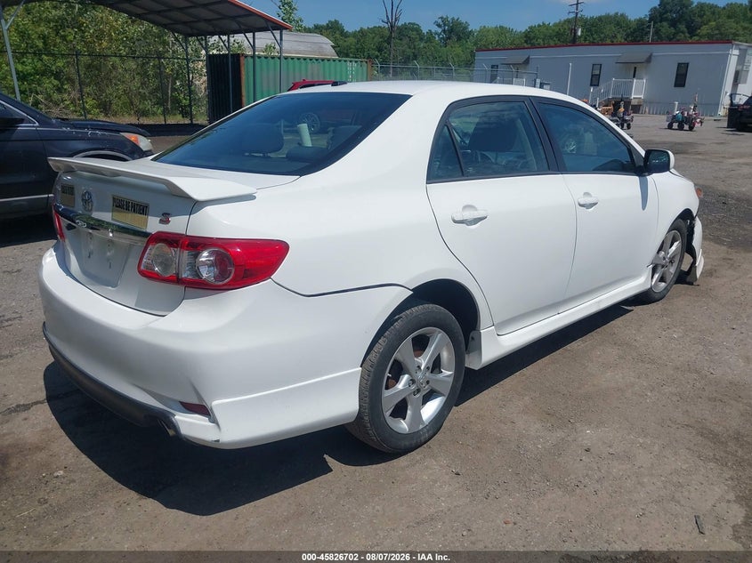 Vin: 2t1bu4ee4cc918563, lot: 46325603, toyota corolla s 20124