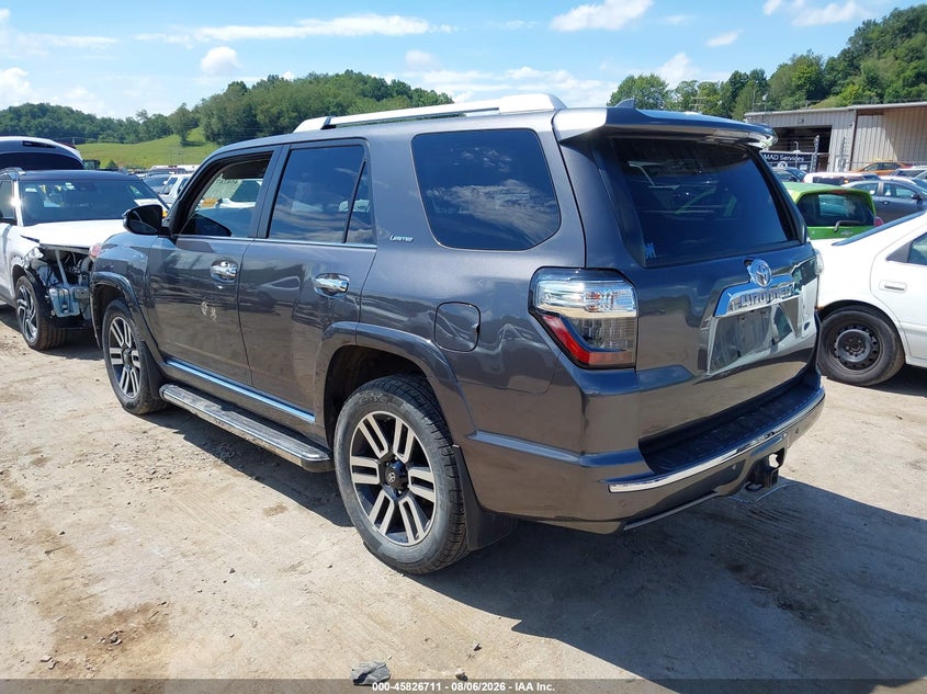 Vin: jtebu5jr6j5499426, lot: 46325612, toyota 4runner limited 20183