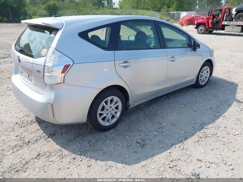 Vin: jtdzn3eu5d3272635, lot: 46325625, toyota prius v three 20134