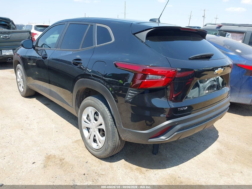 Vin: kl77lfep8sc056376, lot: 46325639, chevrolet trax fwd ls 20253