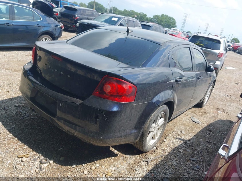 Vin: 1c3cdzcbxcn142158, lot: 46325644, dodge avenger sxt 20124
