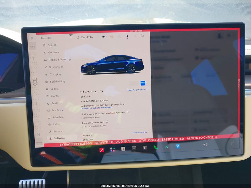 TESLA MODEL S 2023 VIN 5YJSA1E56PF528668