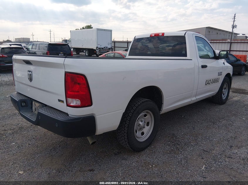 Vin: 3c6jr6dg9hg708184, lot: 46325894, ram 1500 tradesman  4x2 8' box 20174