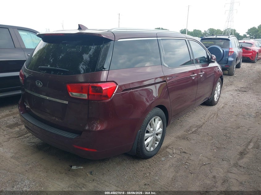 Vin: kndmc5c14g6128680, lot: 46325919, kia sedona ex 20164