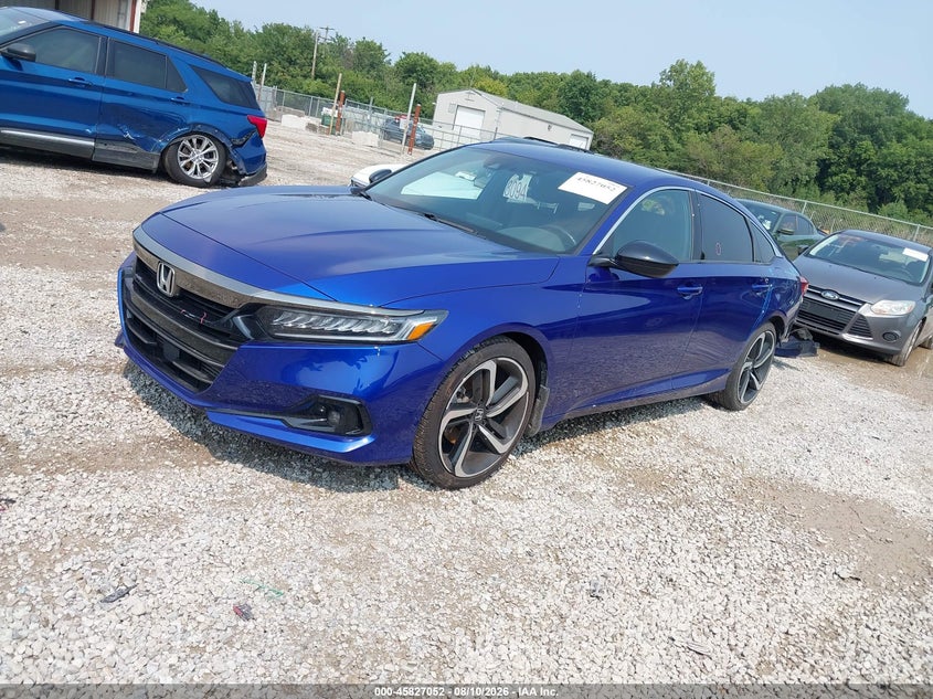 2021 Honda Accord Sport, Удар сзади, IAAI, VIN 1HGCV1F30MA109212 — фото 2