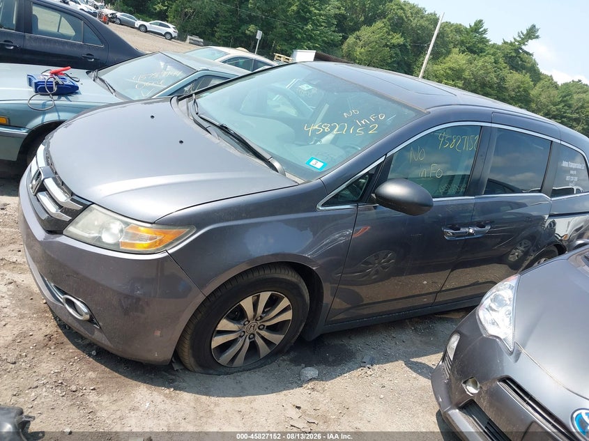Vin: 5fnrl5h69gb069396, lot: 46326053, honda odyssey ex-l 20162