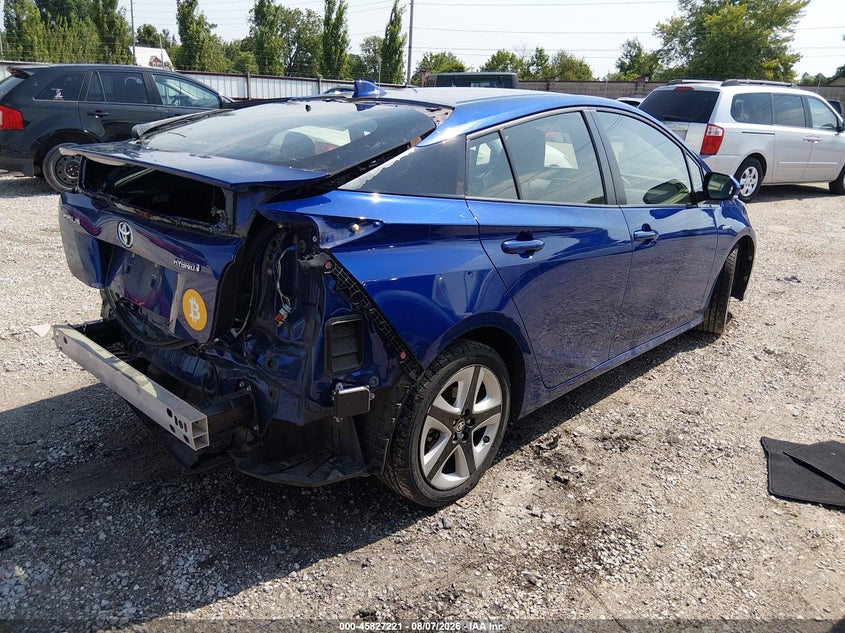Vin: jtdkarfu3h3045898, lot: 46326122, toyota prius three touring 20174