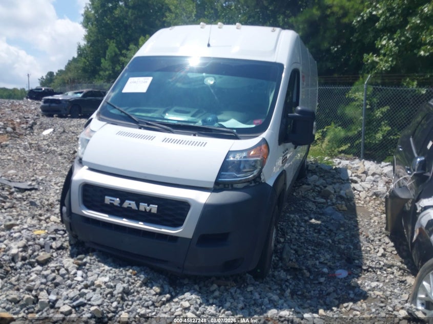 Vin: 3c6urvjg5le142363, lot: 46326149, ram promaster 3500 cargo van high roof 159 wb ext 20202