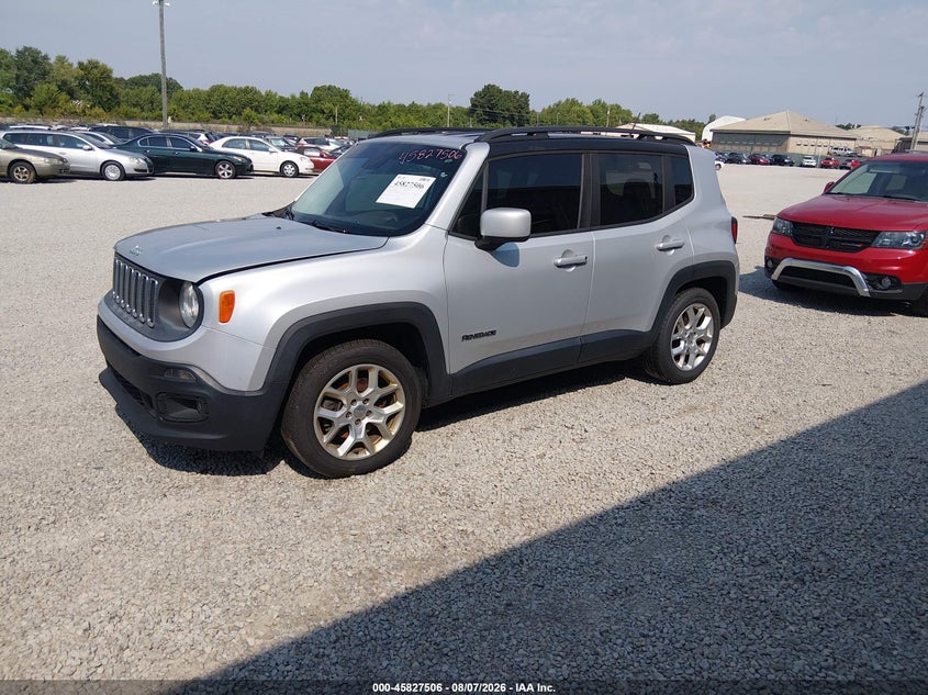 Vin: zaccjabt1fpb50838, lot: 46326407, jeep renegade latitude 20152