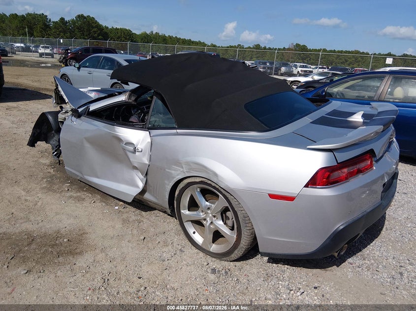 Vin: 2g1fc3d32e9145439, lot: 46326638, chevrolet camaro 2lt 20143