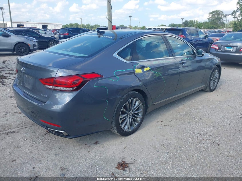 Vin: kmhgn4je0fu093777, lot: 46326814, hyundai genesis 3.8 20154
