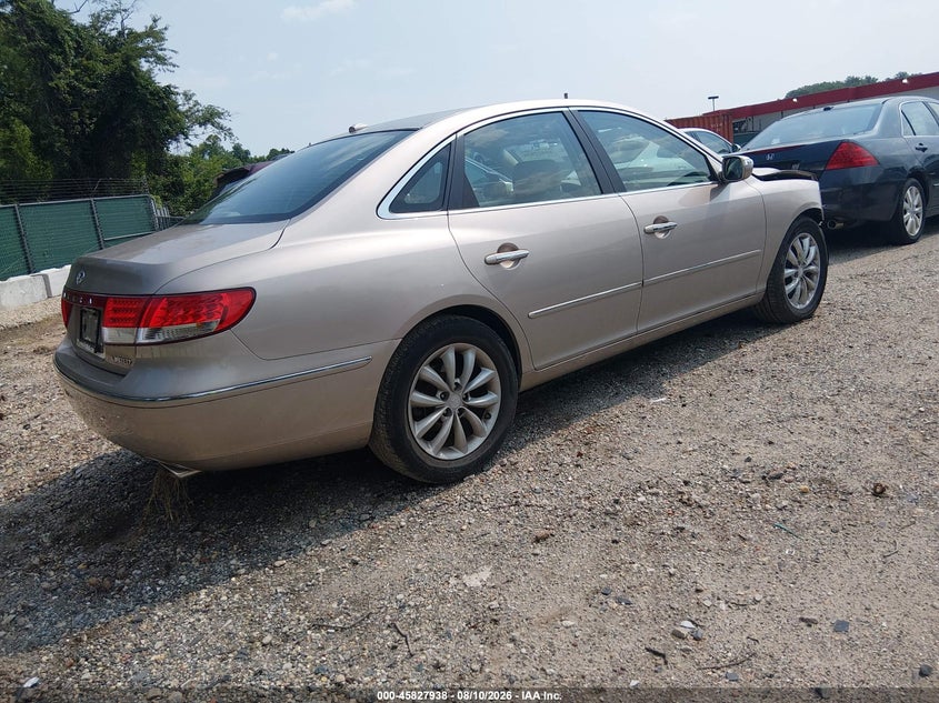 HYUNDAI AZERA 2007 VIN KMHFC46F87A240109