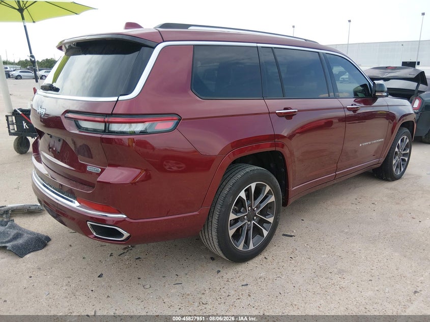 Vin: 1c4rjjdg8m8204005, lot: 46326852, jeep grand cherokee l overland 4x2 20214