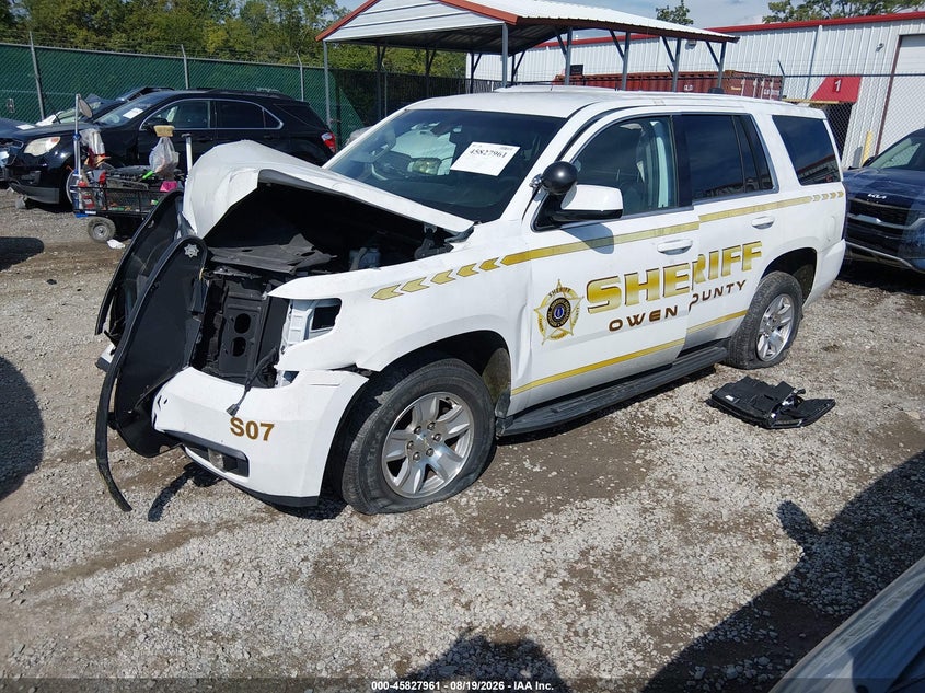 2019 Chevrolet Tahoe, Удар спереду, IAAI, VIN 1GNSKDEC7KR390890 — фото 2