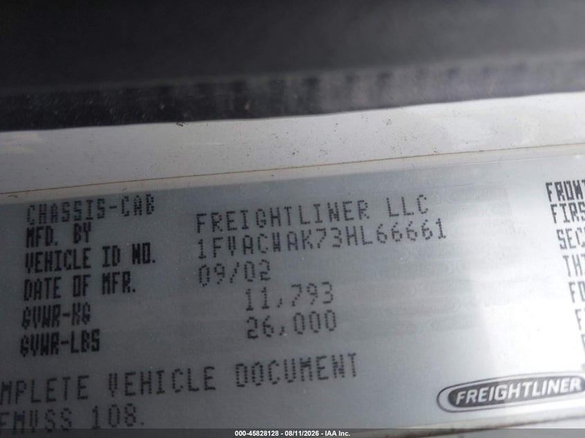 2003 FREIGHTLINER M2 auction photo 8