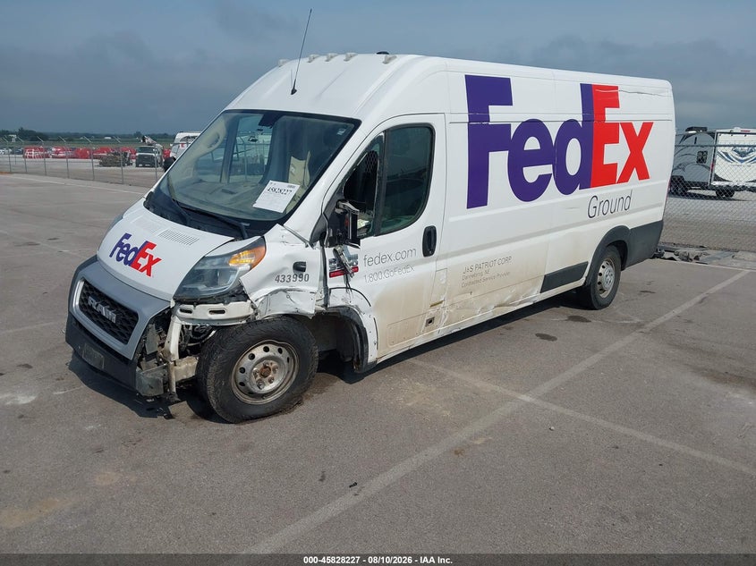 Vin: 3c6urvjg2le114746, lot: 46327128, ram promaster 3500 cargo van high roof 159 wb ext 20202