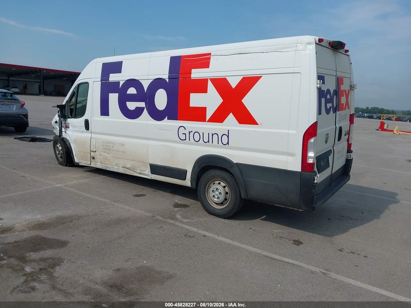 Vin: 3c6urvjg2le114746, lot: 46327128, ram promaster 3500 cargo van high roof 159 wb ext 20203