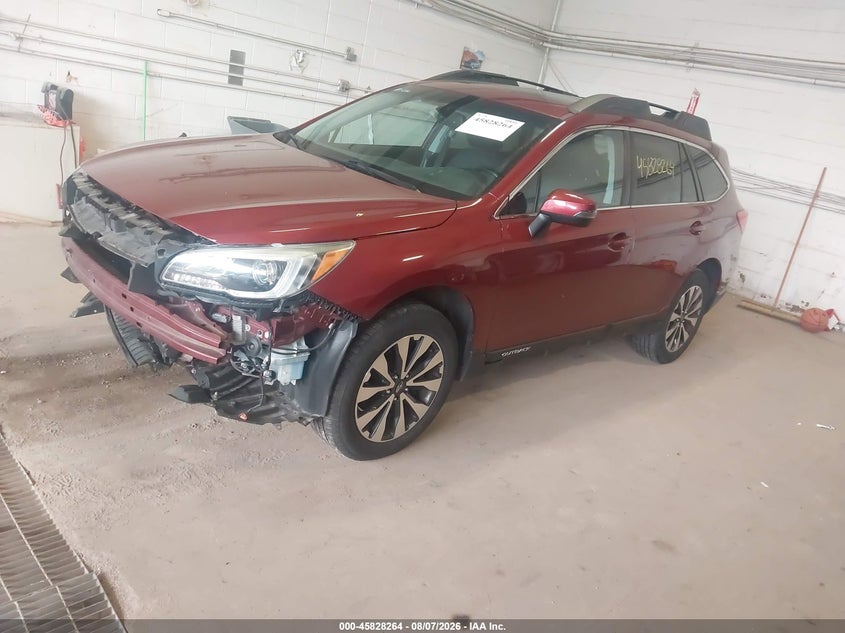 Vin: 4s4bsakc5h3229022, lot: 46327165, subaru outback 2.5i limited 20172