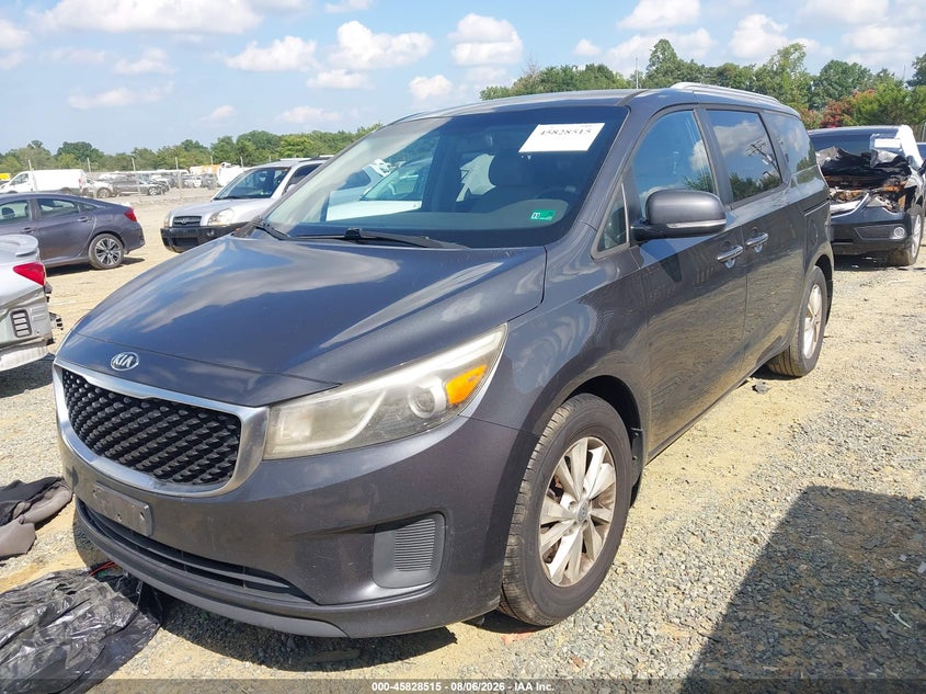 Vin: kndmb5c17f6019373, lot: 46327415, kia sedona lx 20152
