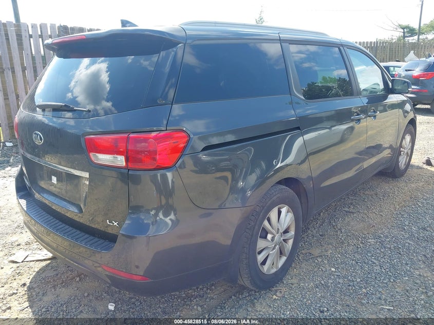Vin: kndmb5c17f6019373, lot: 46327415, kia sedona lx 20154